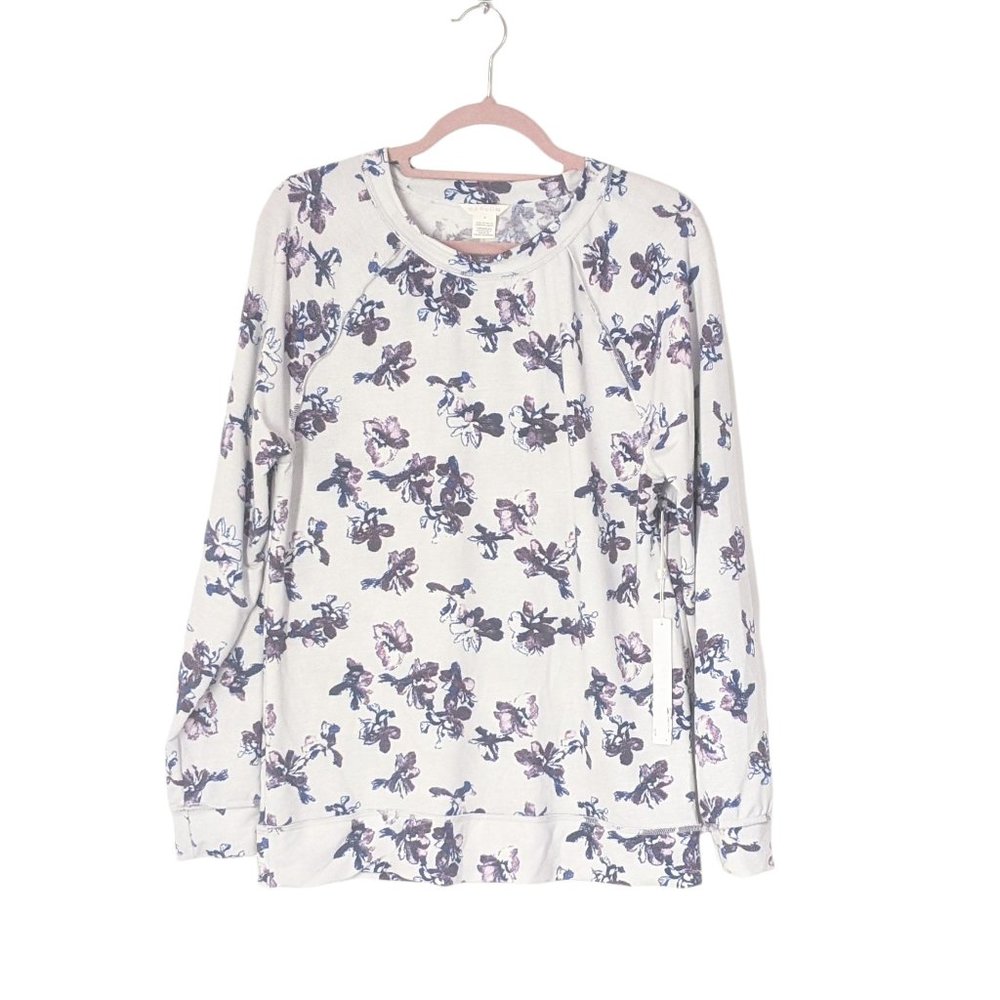 NEW Caslon Lena Purple Floral Pullover Top Size M - Picture 3 of 8
